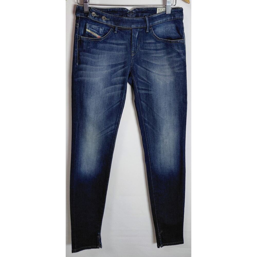 Diesel Industry Cherick Slim-Tapered Jeans Blue Solid Denim Women Size 26